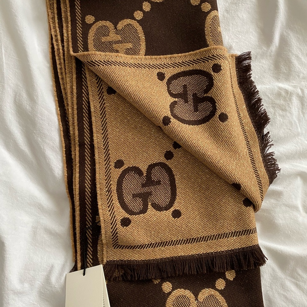 Gucci wool jacquard scarf
